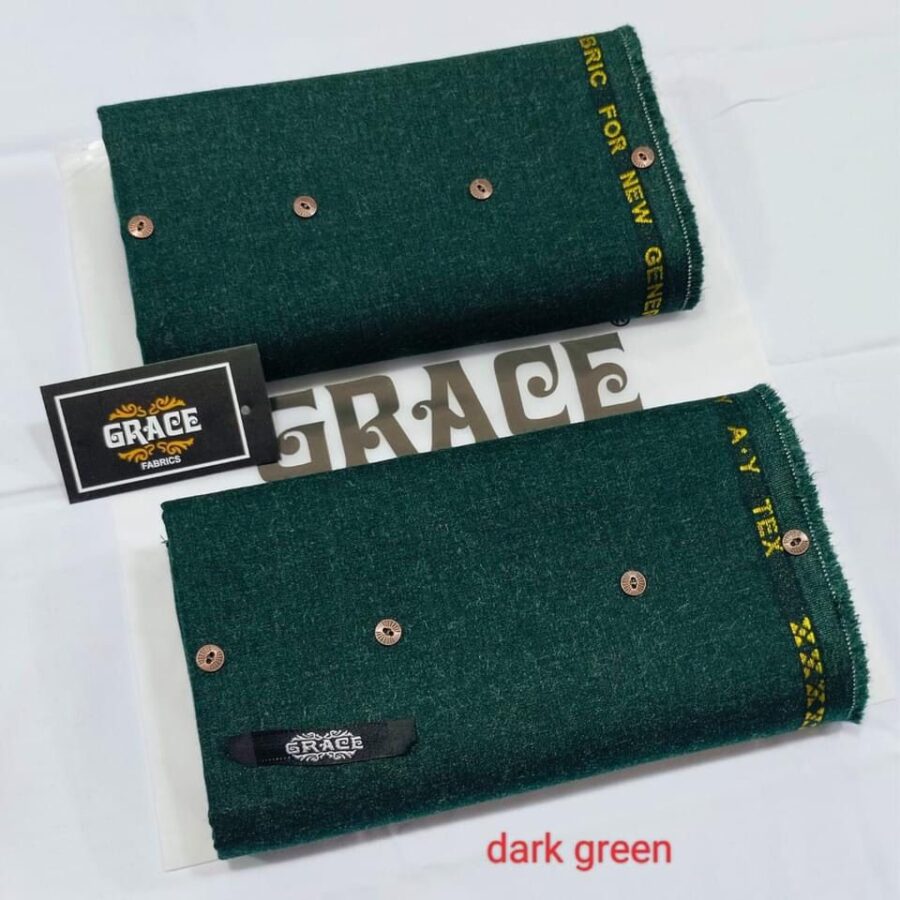 Men's Unstitched Wool Suits - Winter - Grace - Dark Green