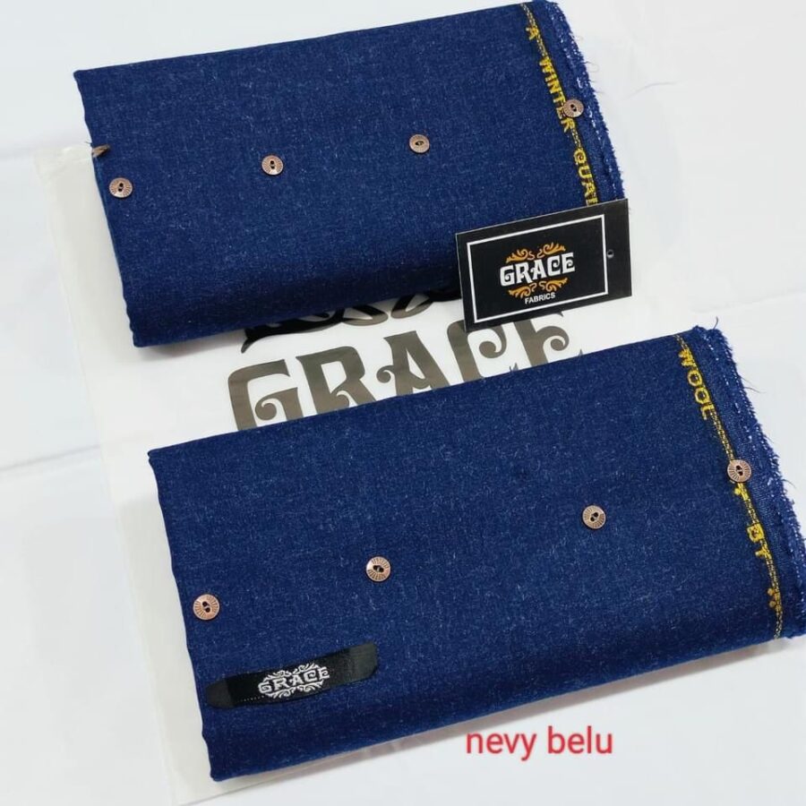 Men's Unstitched Wool Suits - Winter - Grace - Navy Blue